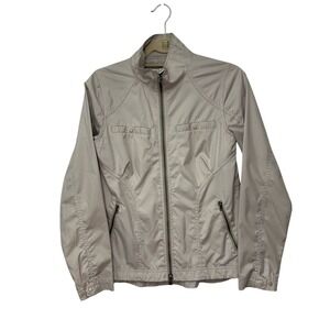 Royal Robbins Women's Windbreaker Jacket Small Beige Khaki Polyester Gorpcore